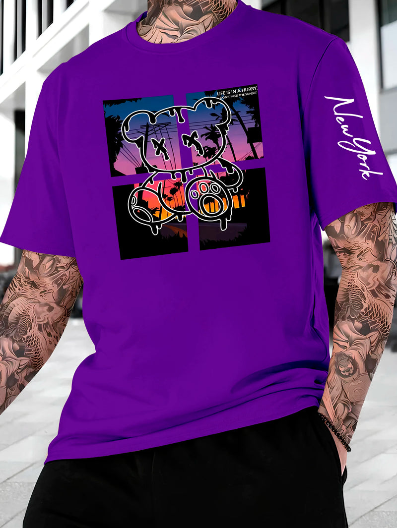 Camiseta Masculina New York Bear Streetwear