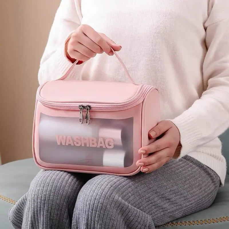 Bolsa necessaire de maquiagem prova d'agua multifuncional para viagem 1 Unidade cores enviadas aleatoria
