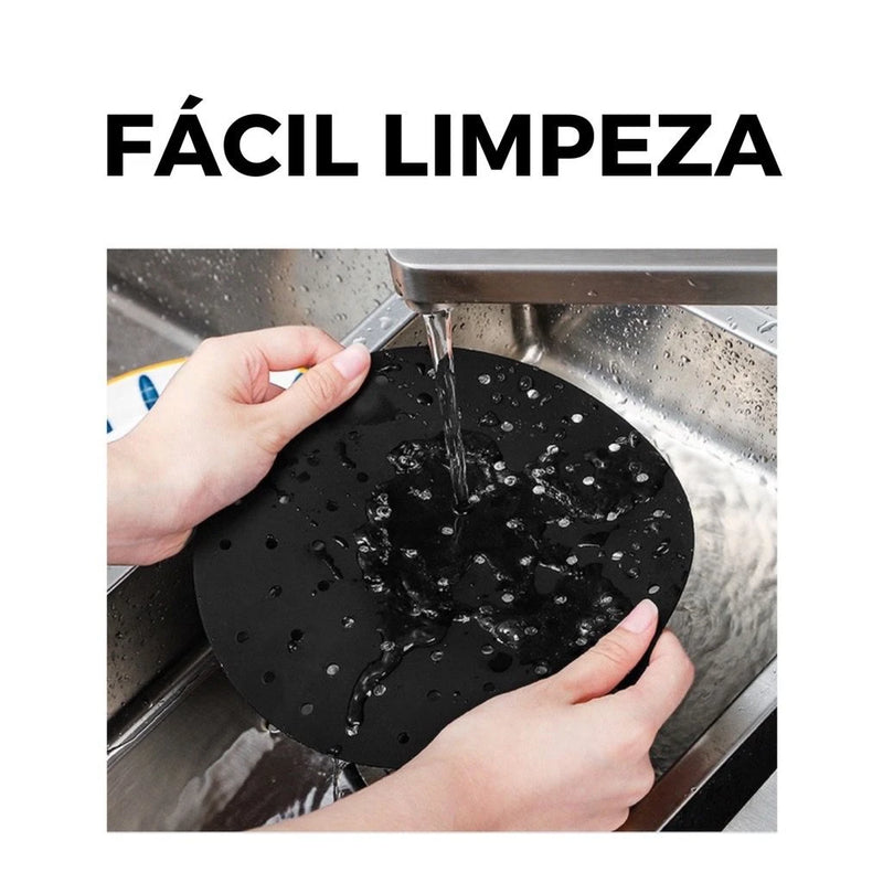 Tapete Protetor de Silicone Universal para Fritadeira Elétrica – Formatos Quadrado e Redondo
