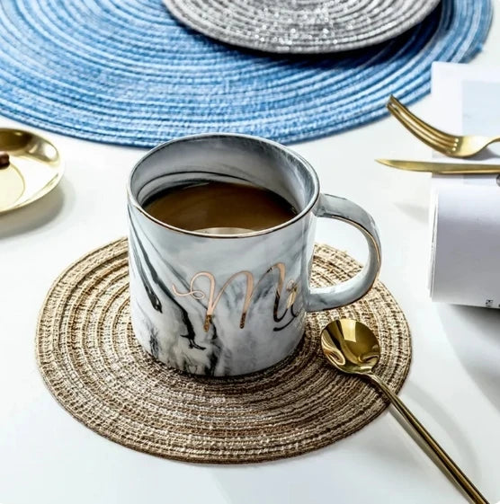 Jogo de Jogos Americanos Redondos em Linho – Descanso de Panela Decorativo com Design Moderno e Funcionalidade para Mesa