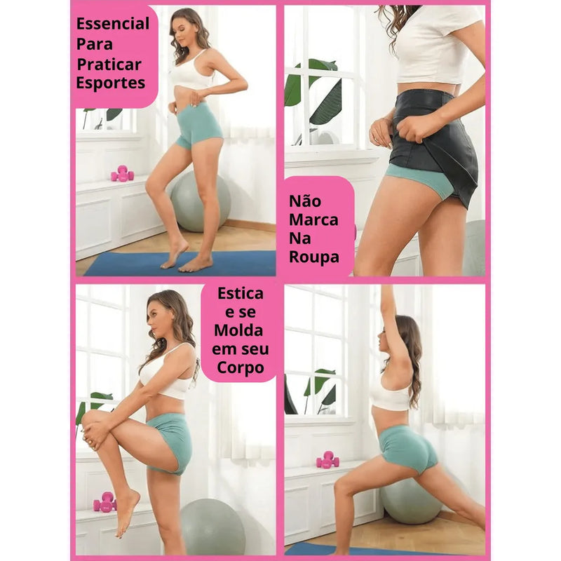 Kit 3 Calcinhas Femininas Shorty Boxer Sem Costura – Conforto e Discrição