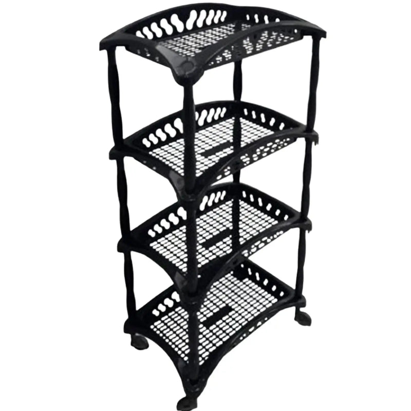 Organizador Vertical com 4 Cestos – Suporte de Piso para Frutas e Legumes | Ideal para Cozinha