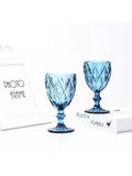 Conjunto com 6 Copos de Vidro Diamond – (Azul Diamante, Dourado Diamante, Fumê Diamante, Transparente Diamante, Marrom Diamante)
