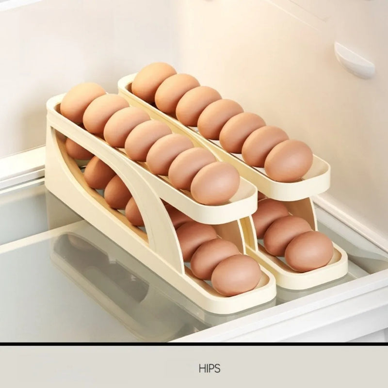 Distribuidor Automático de Ovos com 2 Andares para Balcão, Cooler e Organização de Cozinha