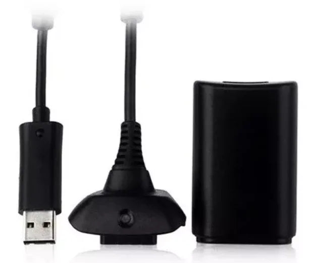 Controle Xbox 360 Kit Fonte e Carregador com Cabo USB