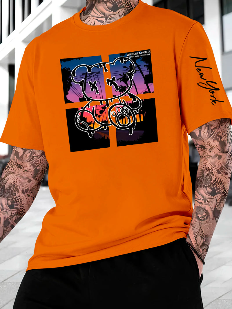 Camiseta Masculina New York Bear Streetwear