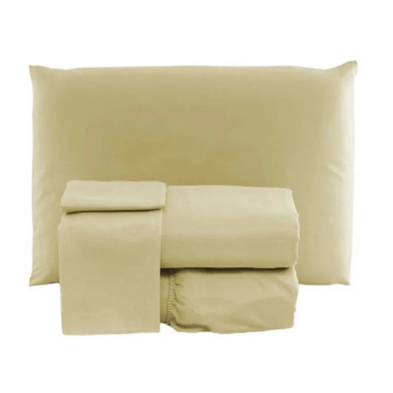 Lençol de Microfibra com Elástico para Cama (Queen e Solteiro) – Cores Variadas