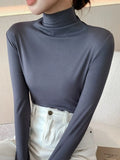 Blusa Feminina Manga Longa Casual Elegante para Trabalho