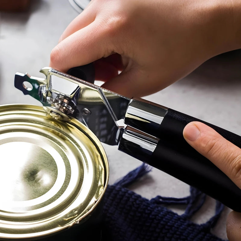 Abridor Profissional de Latas e Garrafas em Aço Inoxidável para Cozinha