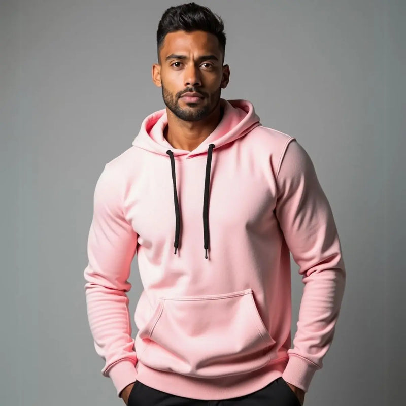 Blusa Kangaroo Moletom, Modelo Reto, em Algodão Flanelado, GuGi, com Bolso Frontal, Hoodie Ajustável, Moda MLT01-LISO