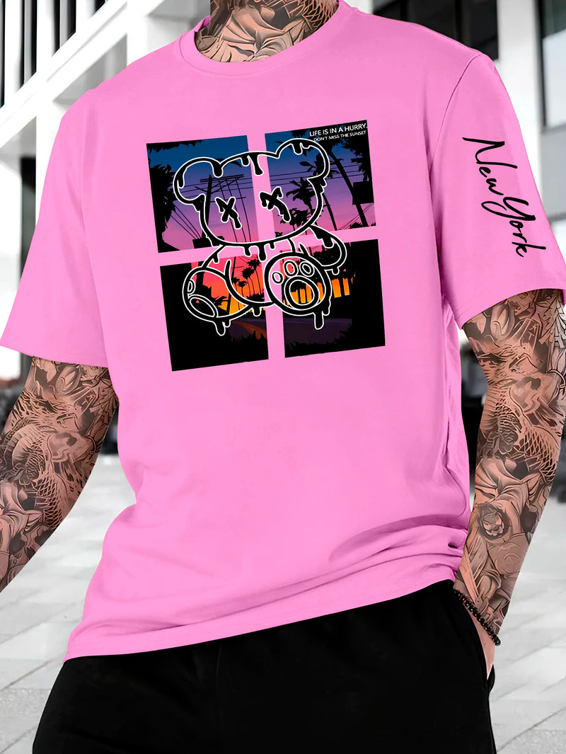 Camiseta Masculina New York Bear Streetwear
