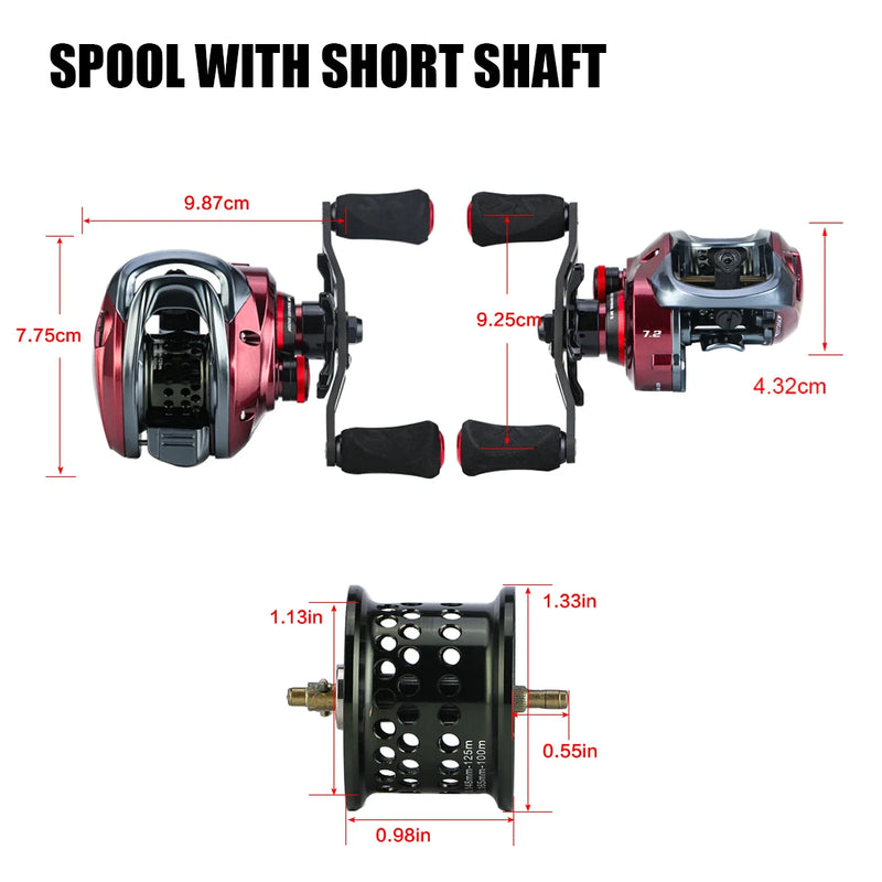 Carretilha SeaKnight RED FOX BFS – Bait Finesse System (BFS) Design Profissional, Leveza Extrema e Desempenho de Alta Precisão