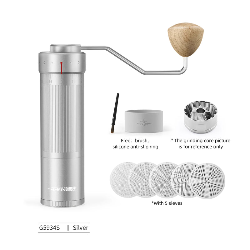 Moedor Manual de Café MHW-3BOMBER para Espresso e Pour Over, Moedor Cônico de Aço Inoxidável com Ajuste de Moagem, Ferramentas para Barista