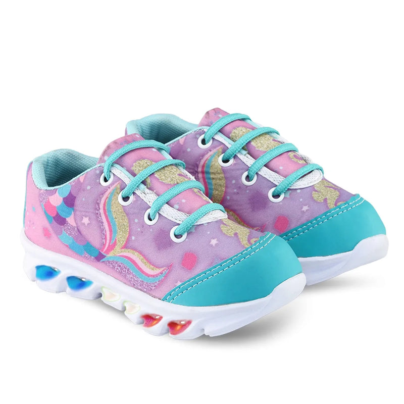 Kit 2 Pares de Tênis Infantil Feminino com LED – Modelos Sereia e Ovelhinha