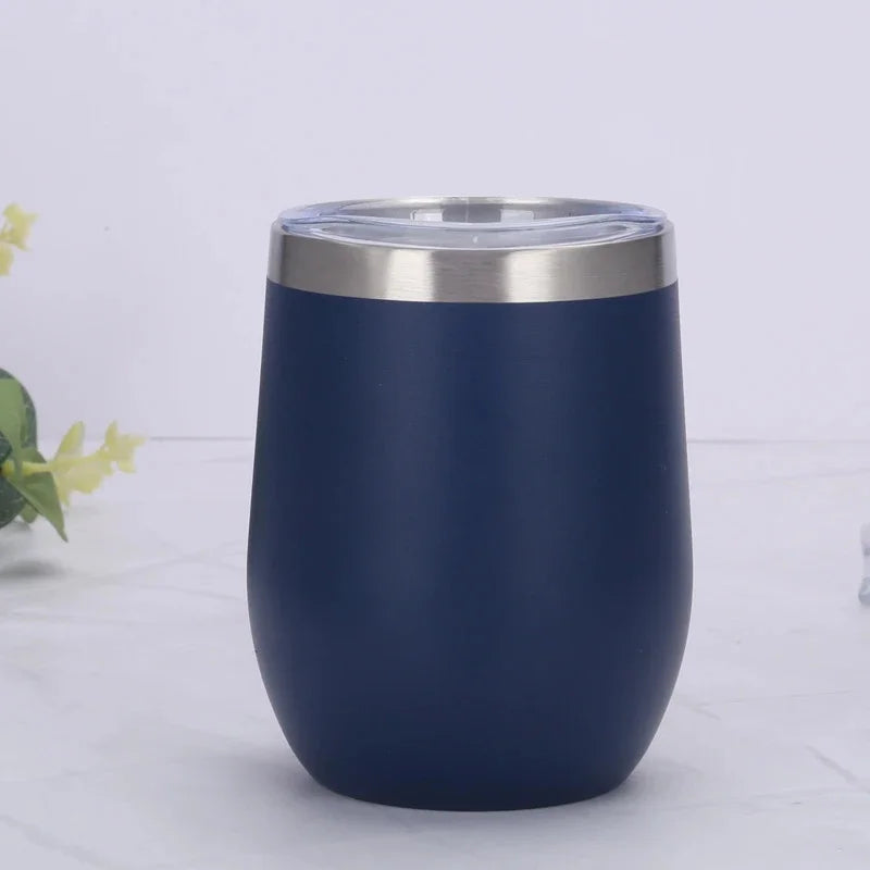 Copo Térmico 350ml com Tampa Tipo Cuia – Aço Inox 304