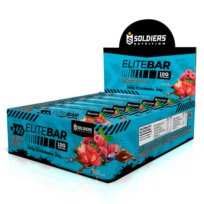 Elitebar Barra de Proteína 30g – Caixa com 12 Unidades | Soldiers Nutrition