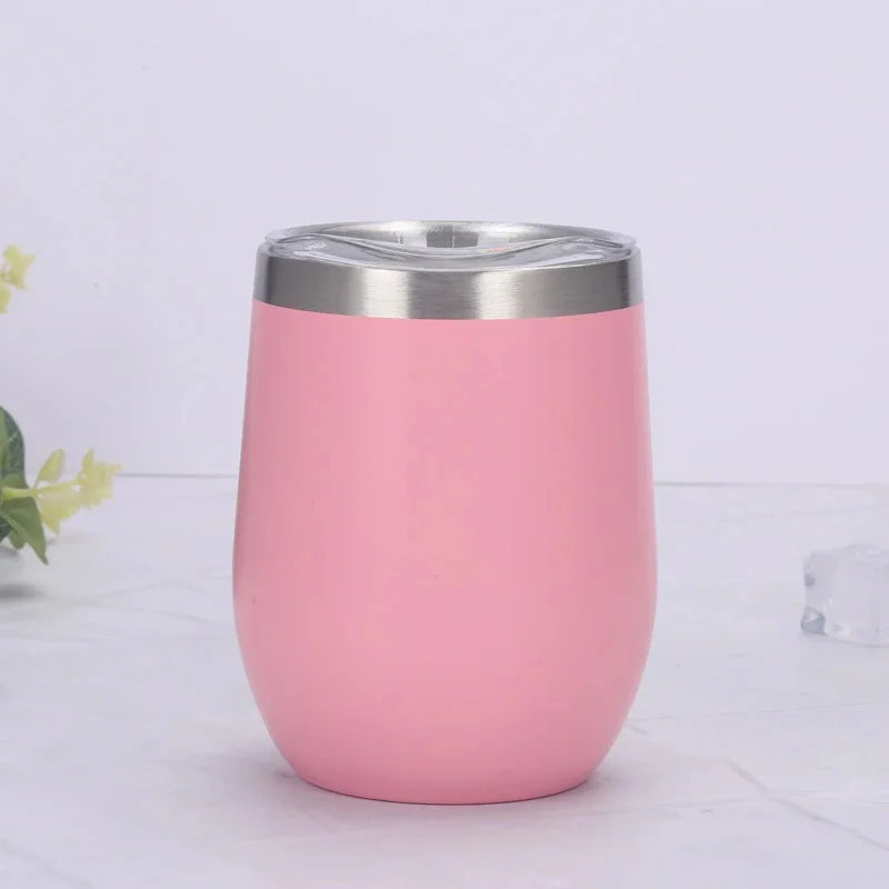 Copo Térmico 350ml com Tampa Tipo Cuia – Aço Inox 304