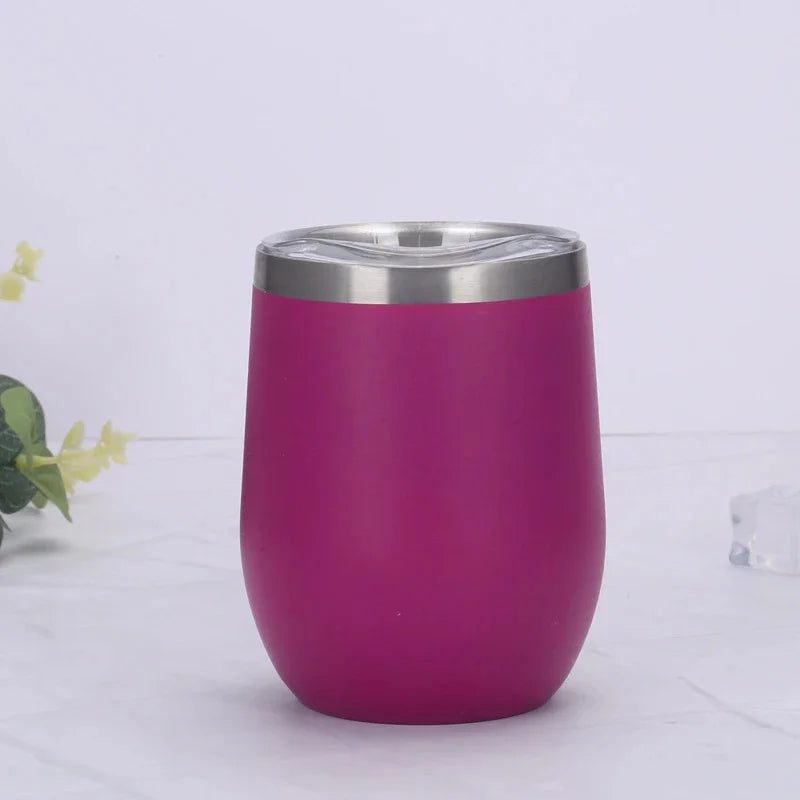 Copo Térmico 350ml com Tampa Tipo Cuia – Aço Inox 304