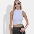 Top Cropped Tailor - Regata Feminina Tricot em Cor Lisa