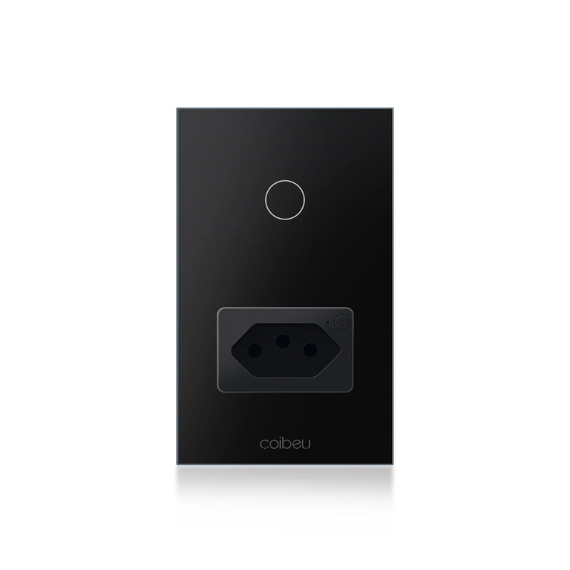 Interruptor Inteligente WiFi (16A) – Controle por Voz com Alexa/Google Home, Vidro Temperado, Capacidade Máxima de 3680W, Coibeu