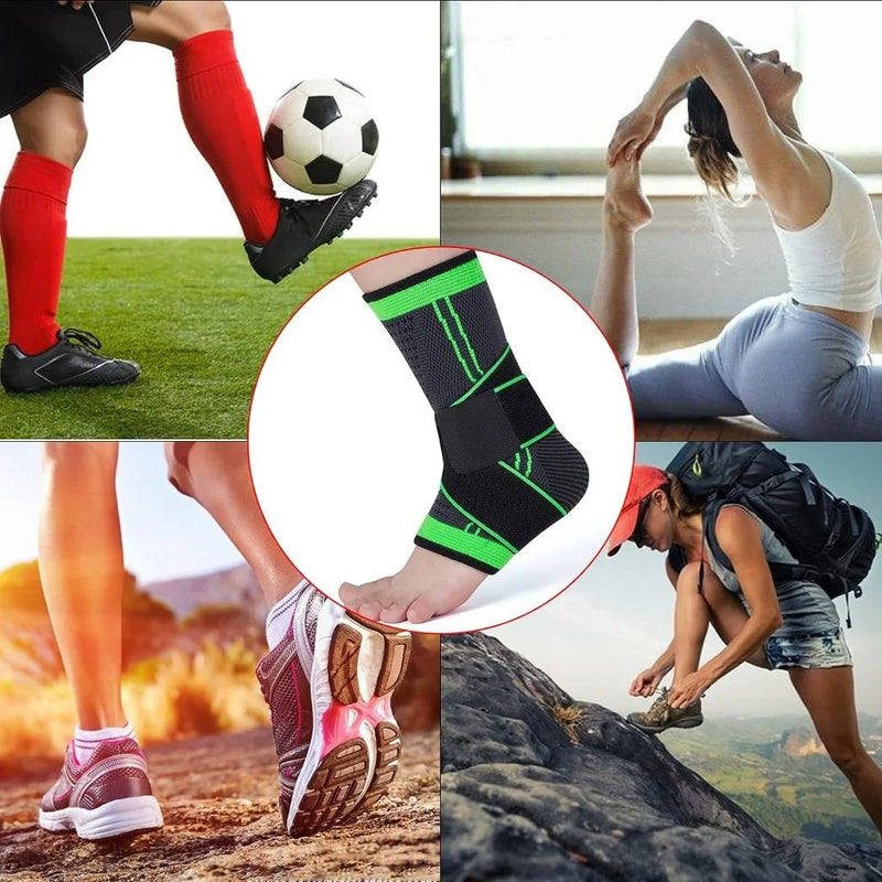 Kit Tornozeleira Ortopédica de Compressão Estabilizadora Elástica – Esportes