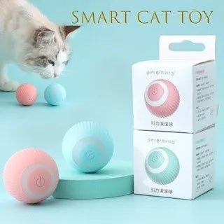 Bola Automática para Gatos, Brinquedo Elétrico Rotativo, Recarregável via USB, Brinquedos Interativos, Acessórios Interessantes para Gatinhos e Cachorros.