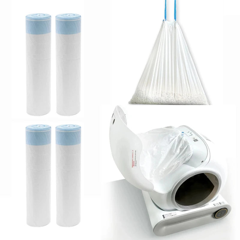 Kit com 4 Rolos de Sacos Biodegradáveis para Caixa de Areia Newpet Smart Cat Litter Box