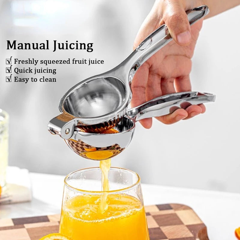 Espremedor Manual de Limão em Aço Inoxidável – Processador, Espremedor de Limão e Laranja para Uso Doméstico – Acessório de Cozinha para Prensar Frutas