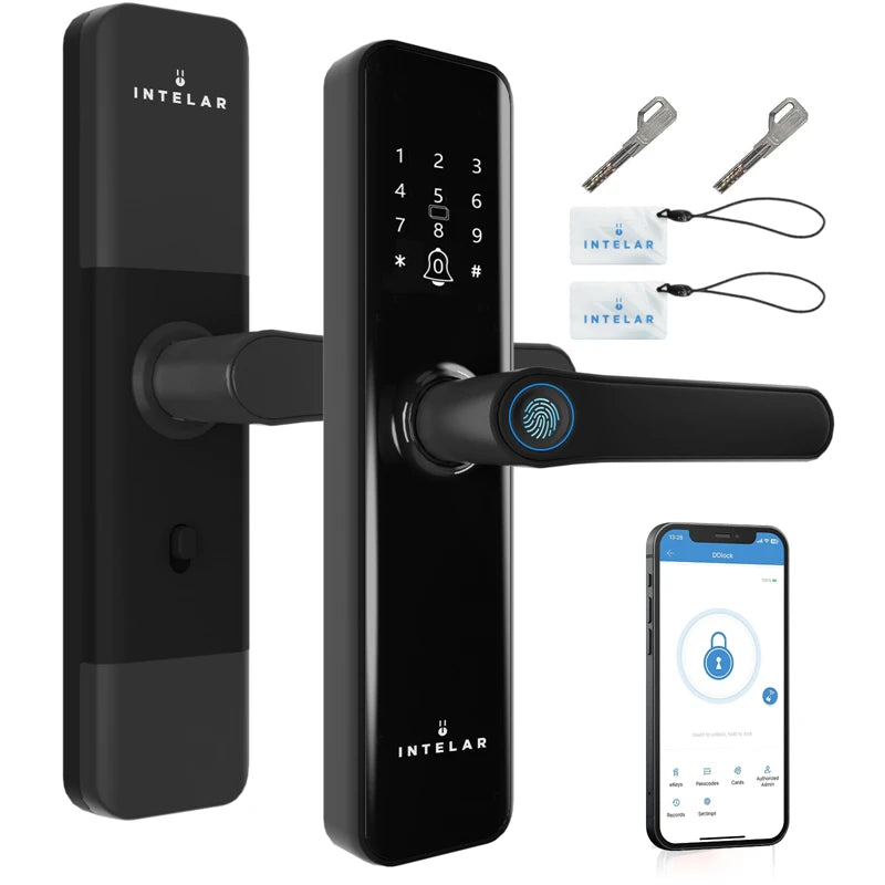 Fechadura Digital Intelar X5 Tuya Wi-Fi – Impressão Digital, Senha e Controle Inteligente  Especificações: