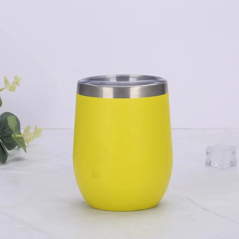 Copo Térmico 350ml com Tampa Tipo Cuia – Aço Inox 304