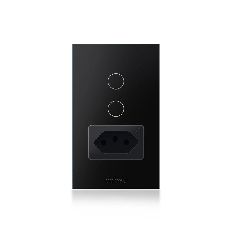 Interruptor Inteligente WiFi (16A) – Controle por Voz com Alexa/Google Home, Vidro Temperado, Capacidade Máxima de 3680W, Coibeu