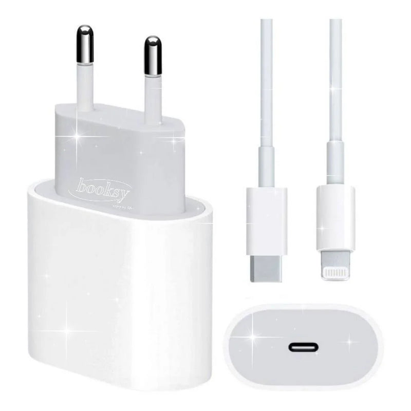 Carregador Turbo 20W Tipo C x Lightning – Compatível com iPhone 11 Pro até A14