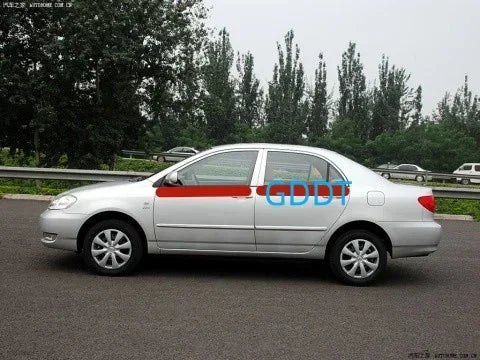 4 Peças de Borracha Externa de Acabamento de Vidros para Toyota Corolla 2003–2008 – Cromado ou Preto