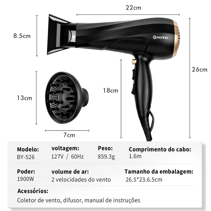 Secador de cabelo, secador, secador profissional, secador elétrico, secador Brasil