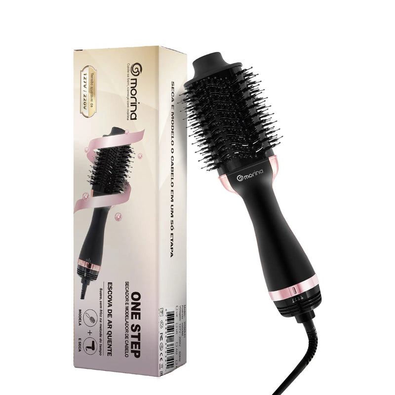 Escova Elétrica 3 em 1 – Chapinha, Modelador e Secador Profissional para Cabelo