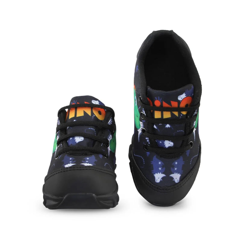 Tênis Infantil Masculino com Luz de LED – Estampa de Dinossauro