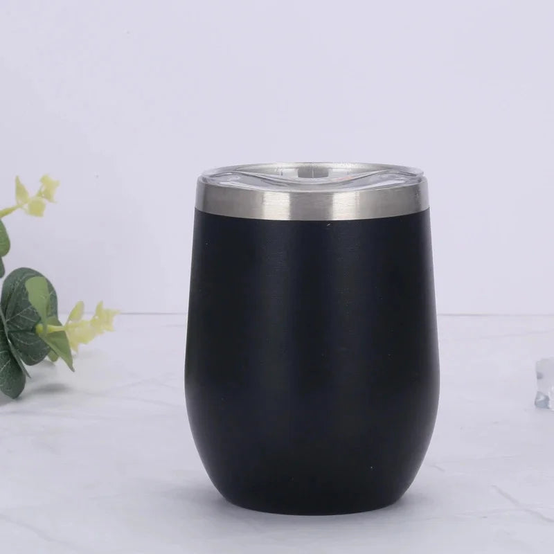 Copo Térmico 350ml com Tampa Tipo Cuia – Aço Inox 304