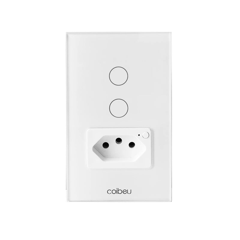 Interruptor Inteligente WiFi (16A) – Controle por Voz com Alexa/Google Home, Vidro Temperado, Capacidade Máxima de 3680W, Coibeu