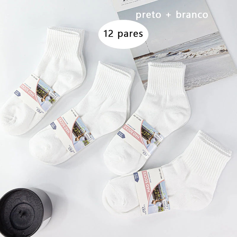 Meias Casuais Femininas – Conforto e Respirabilidade para Primavera e Verão