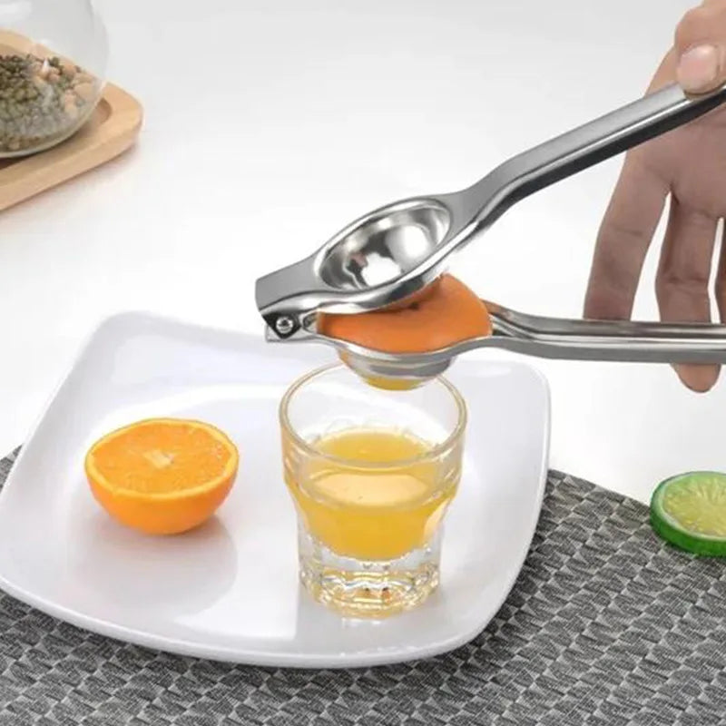Espremedor Manual de Limão em Aço Inoxidável – Processador, Espremedor de Limão e Laranja para Uso Doméstico – Acessório de Cozinha para Prensar Frutas