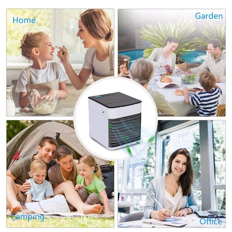 Mini Ar Condicionado Refrigerador Umidificador Portátil Usb