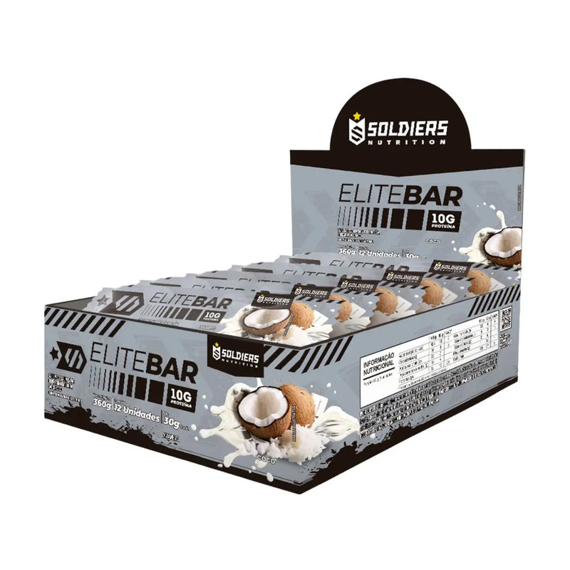 Elitebar Barra de Proteína 30g – Caixa com 12 Unidades | Soldiers Nutrition