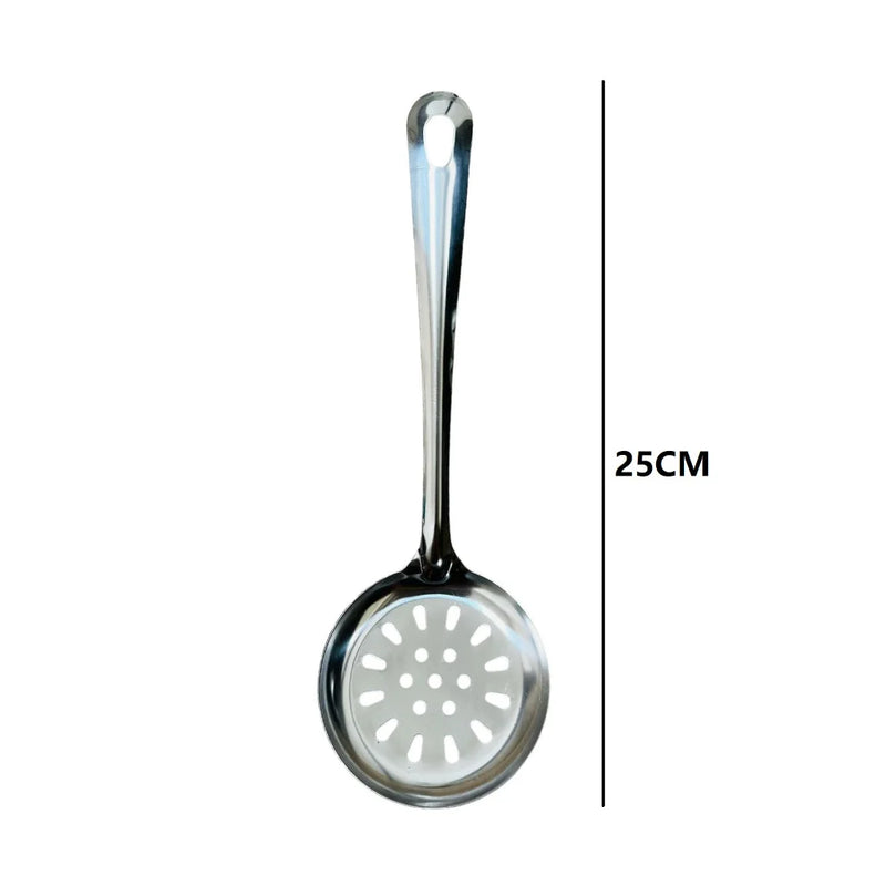 Utensílios de Cozinha De Aço Inox Colher,Concha,Escumadeira,Espátula Vazada,Espátula