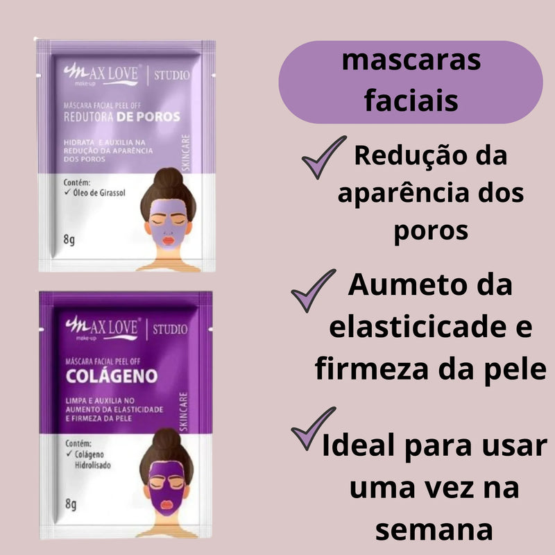 Kit de Cuidados com a Pele Max Love – 4 Peças Colágeno e Hidratação Intensa