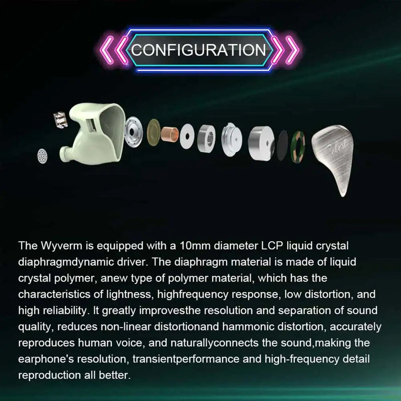 Novo Fone de Ouvido In Ear Kinera Celest Wyvern com Cabo de Microfone Destacável Boom IEMs Headset para Jogos
