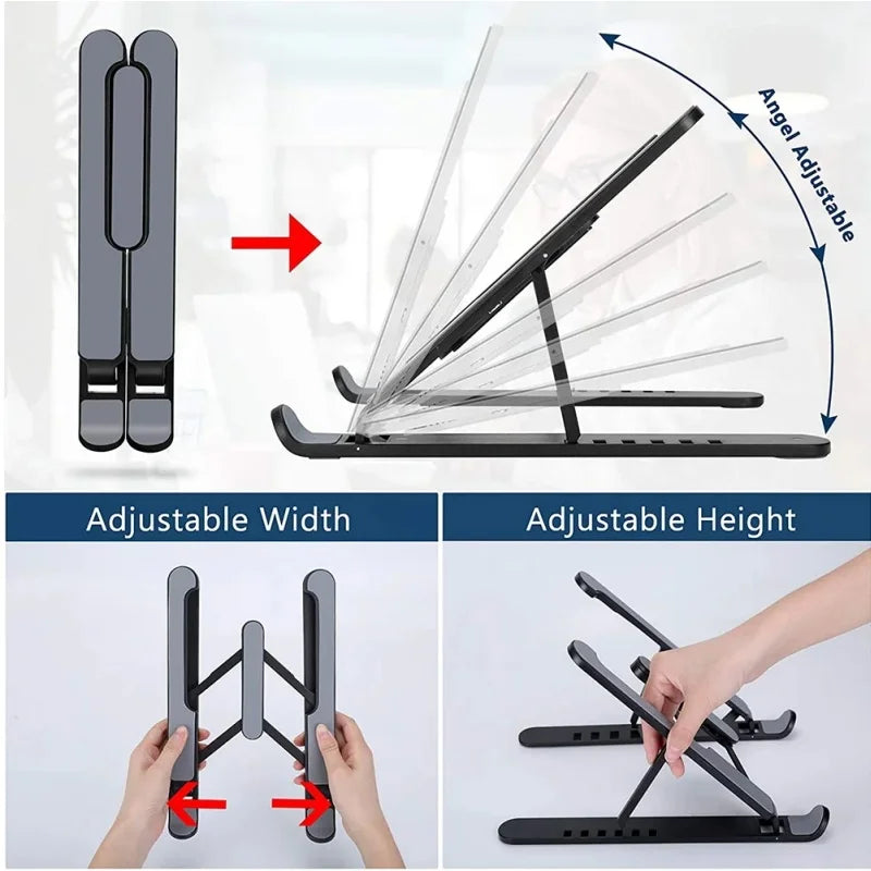 Suporte Universal para Laptop – Brasil | Suporte para Computador com Ângulo Ajustável, Estável, Portátil e Dobrável