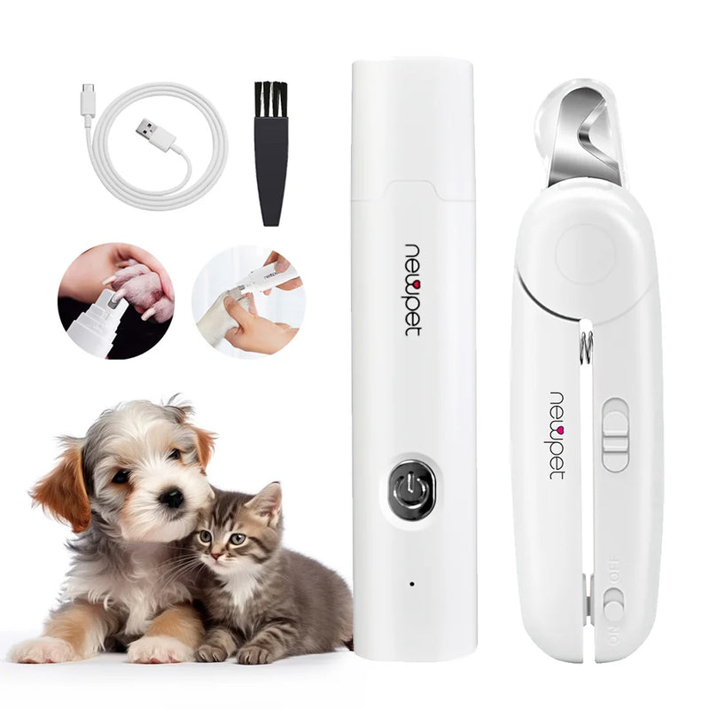 Alicate Elétrico Novo para Corte de Unhas de Cães e Gatos com Luz LED