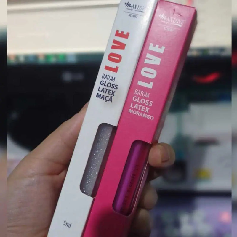 Kit com 3 Gloss Labial Max Love – Efeito Látex