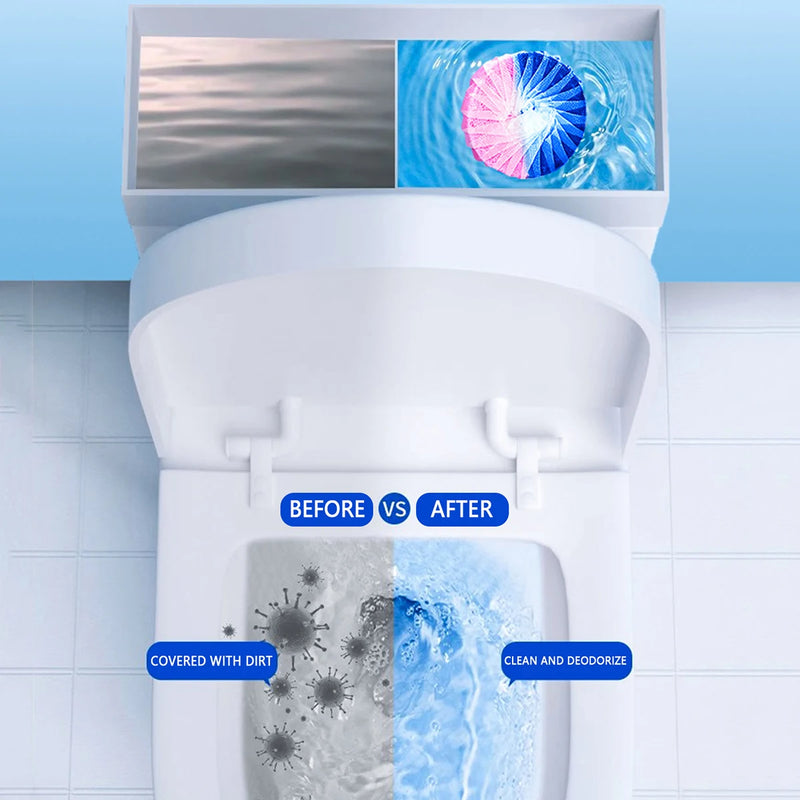 Tabletes Automáticos para Limpeza de Vaso Sanitário – Tecnologia de Liberação Contínua, Frescor Duradouro