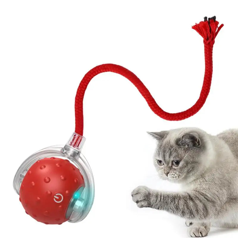 Bola Interativa Inteligente para Gatos e Cães – Com Cauda Falsa, Movimento Automático e Recarga USB